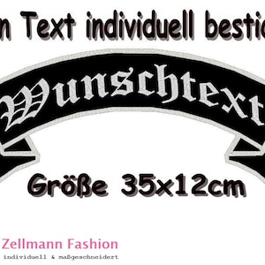 WISHTEXT embroidered Bow Patch Text Patch Patch Back Patch Top Rocker 35 x 12 cm