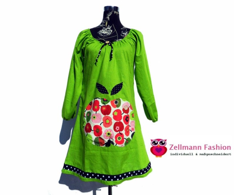Apfelkleid Tunika Kleid Hänger Bluse Apfel Apple Bild 1