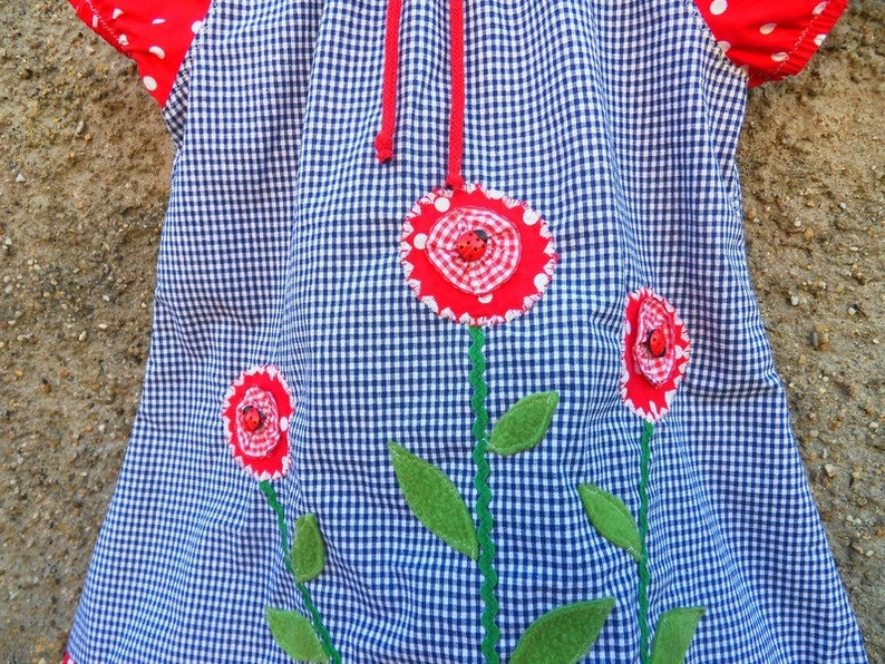 Flower Dress Tunic Blouse ladybugs Training image 2