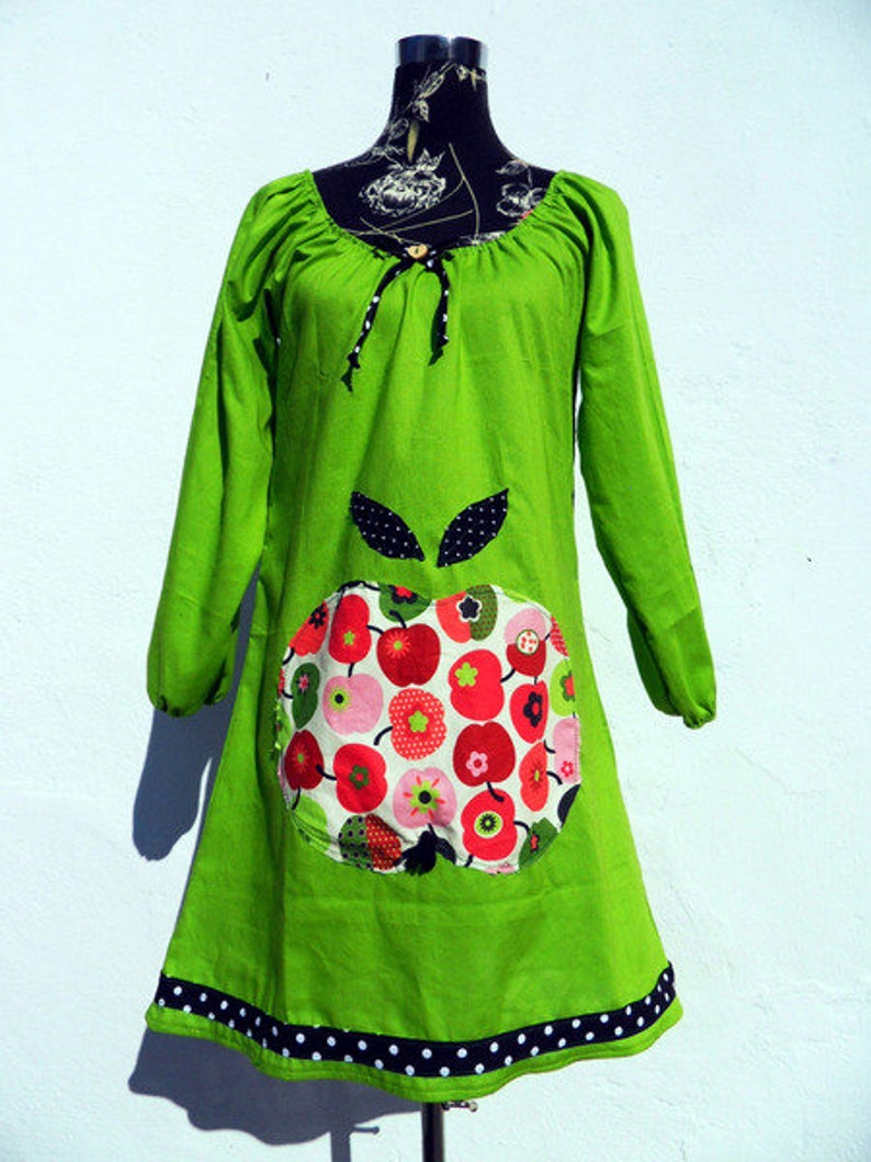 Apfelkleid Tunika Kleid Hänger Bluse Apfel Apple Bild 2