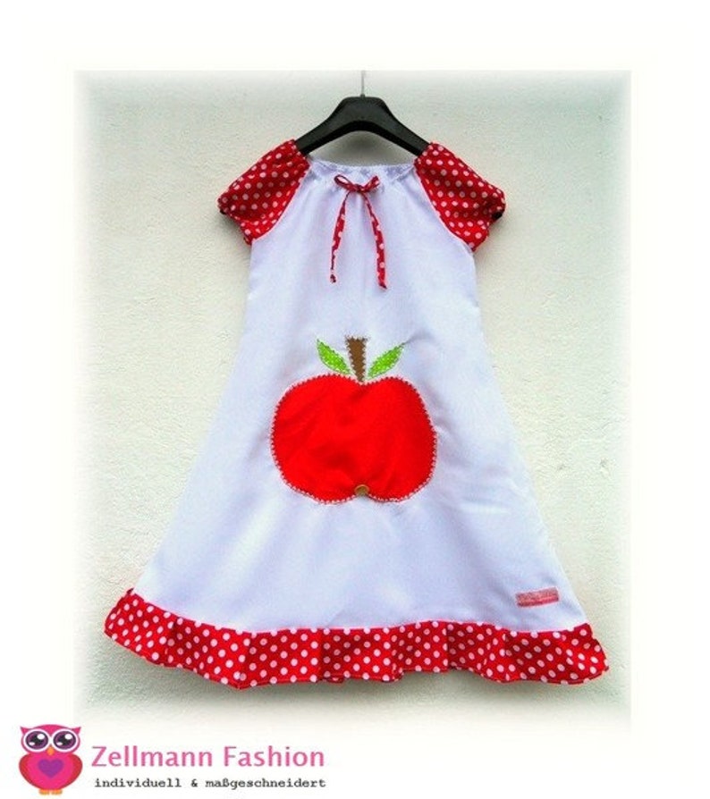 Girl Dress Apple Ruffle Application image 1