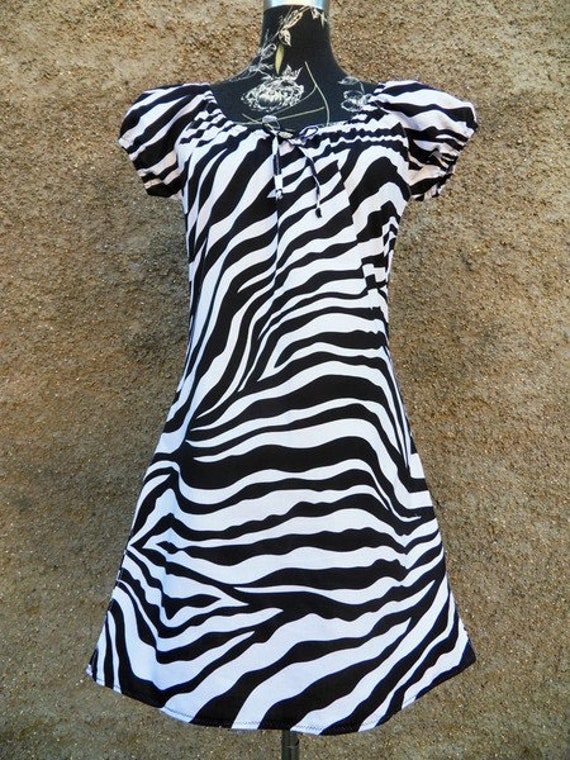 Zebra dress zebra stripes black white