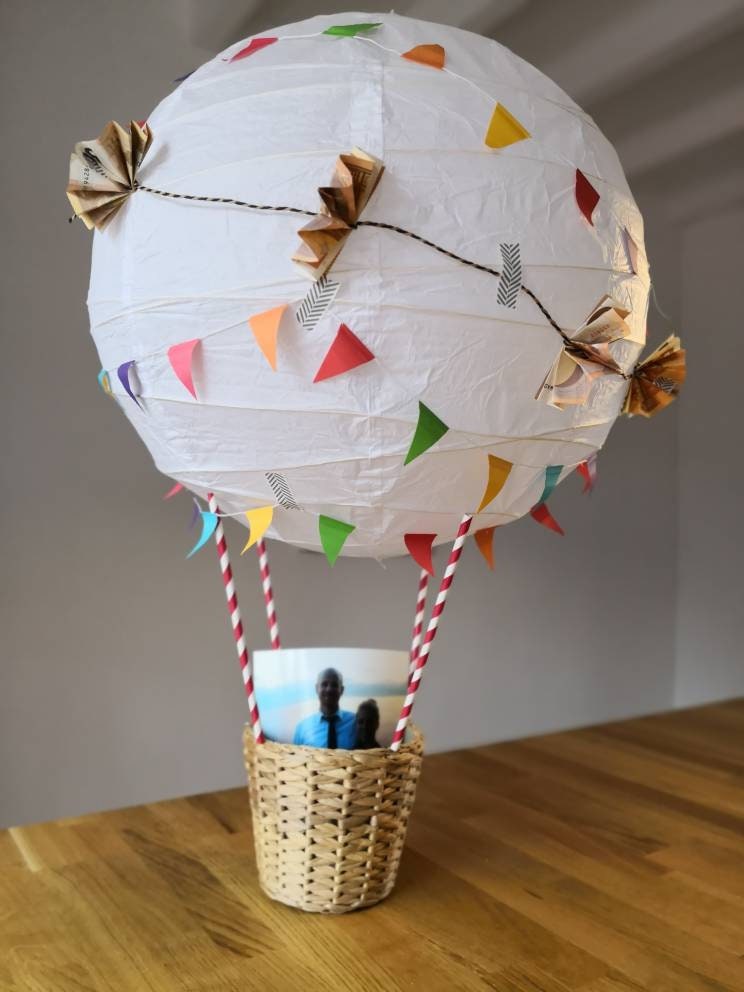 Geldgeschenk Hochzeit Heißluftballon DIY Etsy