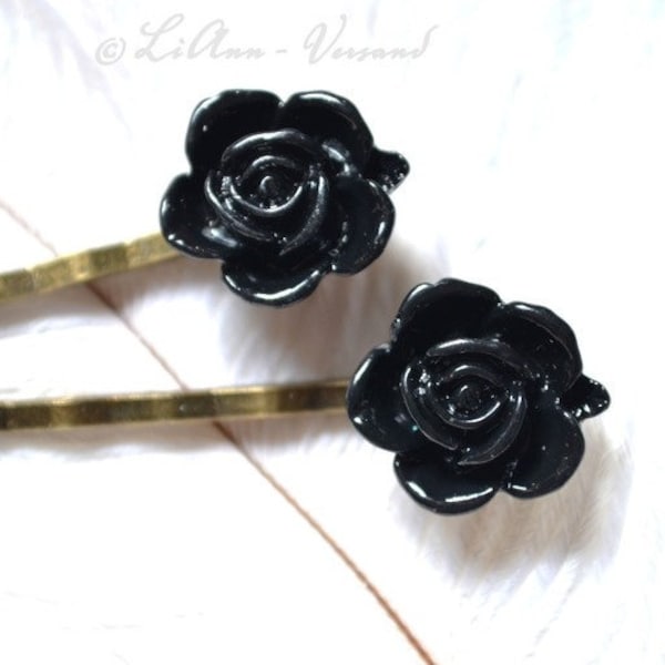 Haarnadel-Set - Black Rose