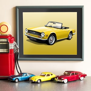 Triumph TR6 | 3 instant download printable files | ideal for car enthusiasts of any age | for home, office, man cave or garage