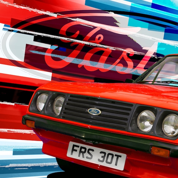 FORD ESCORT RS2000 CAR ART PRINT PICTURE PERSONALISE IT! SIZE A4