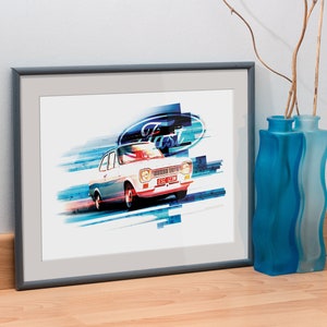 Fast Ford Escort Mk1 A4 print