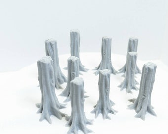 Tall Tree Trunks - Unpainted 20 Pieces