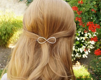 Hair clip infinity symbol silver gold hair clip infinity sign hair clip hair hairstyle eight shape hair clip infinity