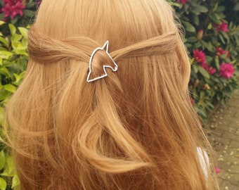 Horse hair clip metal silver gold hair clip hair clip