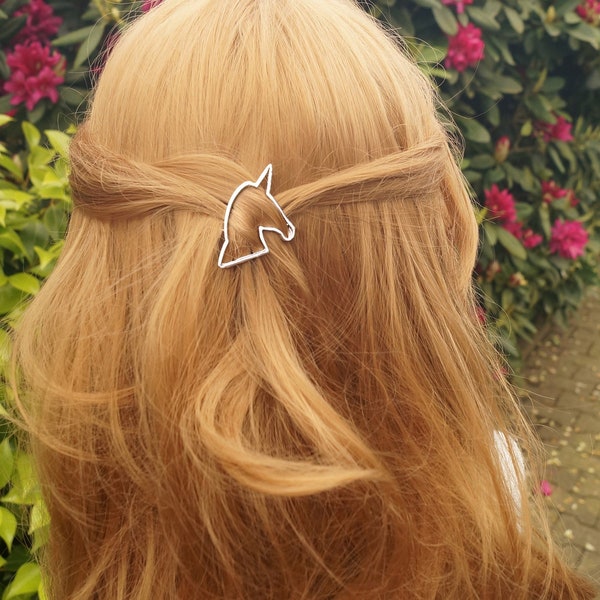 Horse hair clip metal silver gold hair clip hair clip