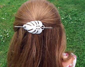 Silver Leaf Hair Clip Silver Gold Metal Hair Clip Hair Clip Hair Accessories Hair Stick Clip Leaves Gold Leaf