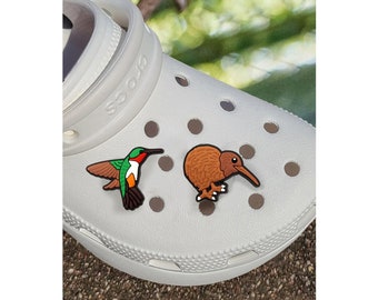 Hummingbird Kiwi Crocs Badges Birds Shoe Charm Shoes Shoe Clips