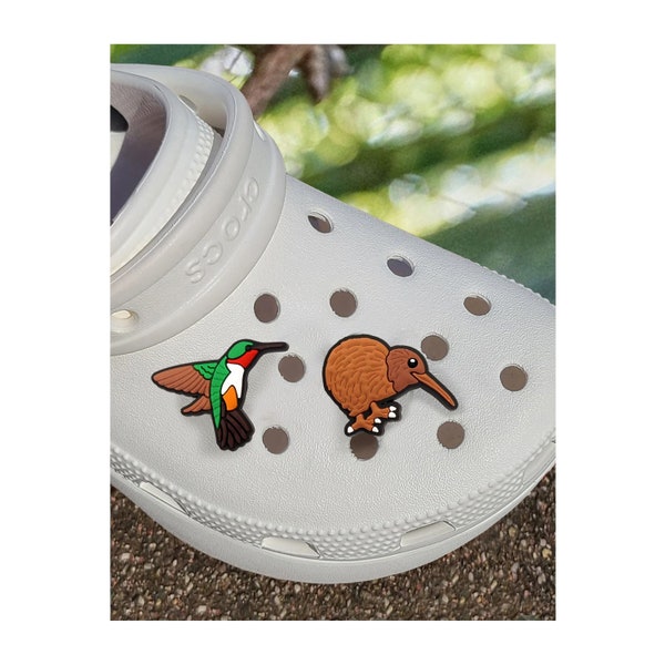 Hummingbird Kiwi Crocs Badges Birds Shoe Charm Shoes Shoe Clips