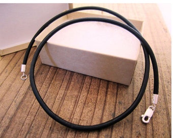 Lederband / Wechselband schwarz oder Braun  Ø 2mm oder  Ø 3mm   Lederkette, Lederbandkette, LÄNGENWAHL  Echt Leder Kette Halskette