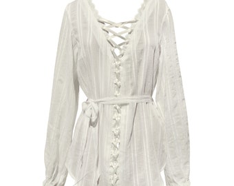 Witte boho blouse