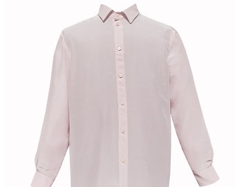 Grey pink silk shirt