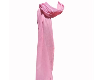 Pink chiffon silk shawl