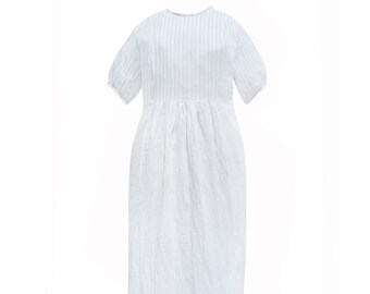 Robe longue bohème grande taille blanche