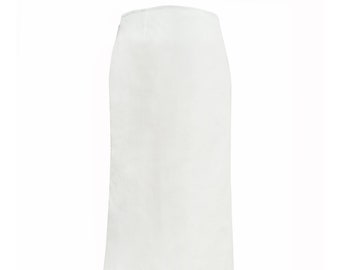 Off white cotton maxi skirt plus size