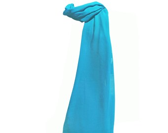 Turquoise chiffon- silk scarf