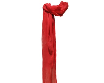 Red gauze- scarf