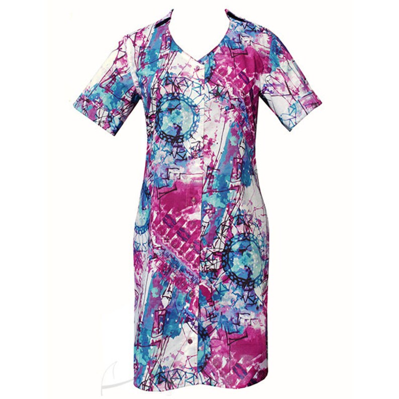 Patterned shirt dress image 2