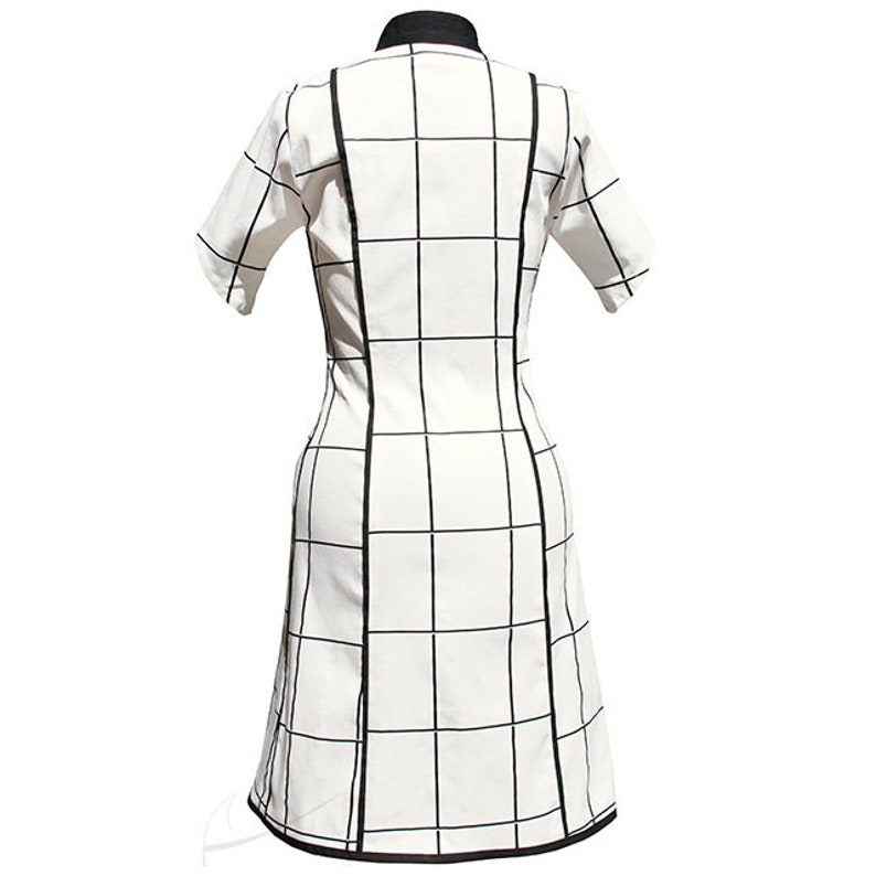 Shirtdress printed in black check image 4