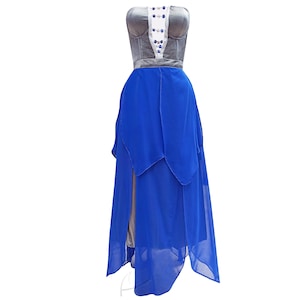 Layered chiffon maxi dress
