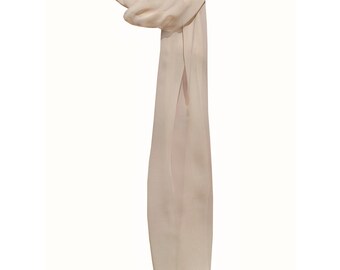 Beige chiffon- silk scarf
