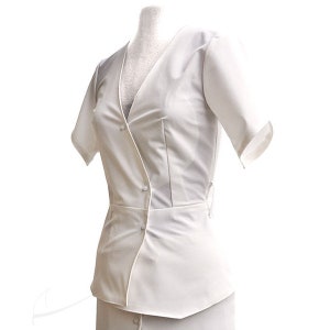 White Asymmetric Tunic image 2