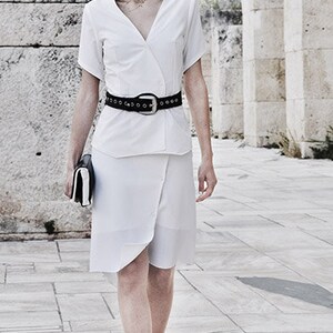 White Asymmetric Tunic image 1