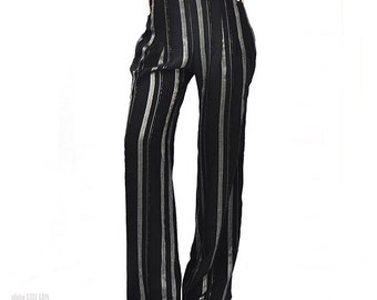 Maxi pants silver stripes