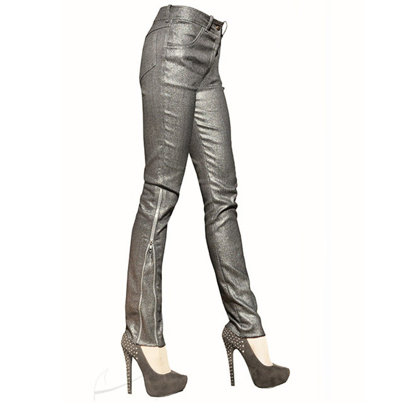 Silver jeans image 2