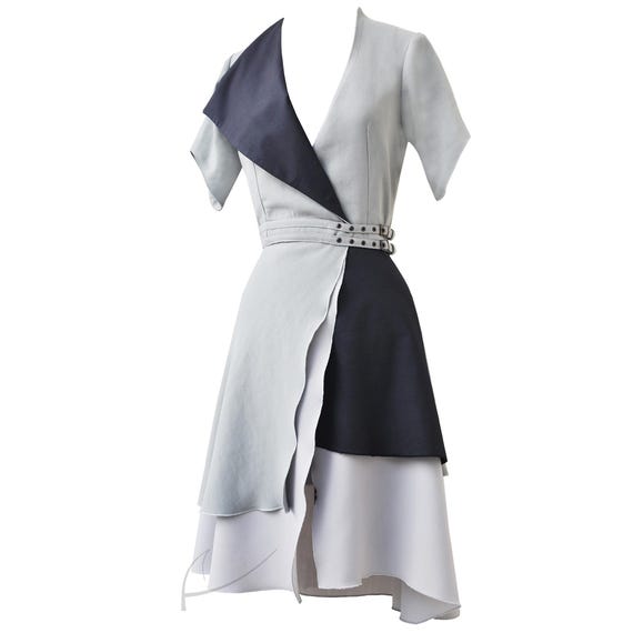 grey belted dress Sadie & Sage Athleisure Mini Dress - Gray main image 0