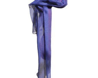 Navy blue gauze- scarf