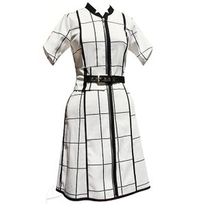 Shirtdress printed in black check image 2