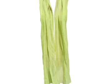 Lime chiffon silk shawl