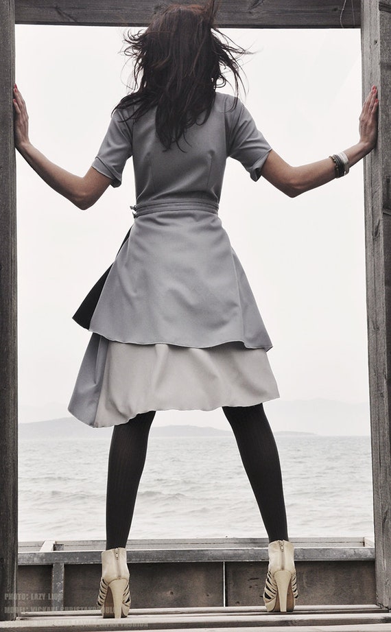 grey belted dress Mabel Belted Plaid Mini Dress main image 0