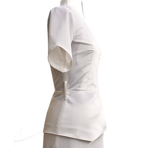 White Asymmetric Tunic image 3