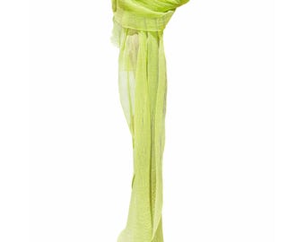 Écharpe en gaze citron vert