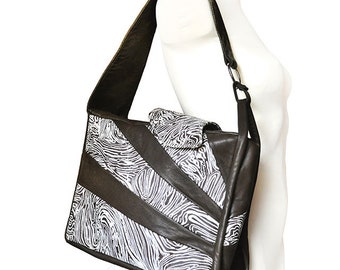 Zebra- leather bag