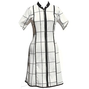 Shirtdress printed in black check image 3