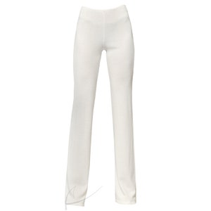 Knitted white pants image 1