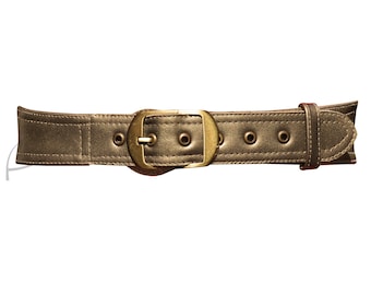 Waist leather gold belt