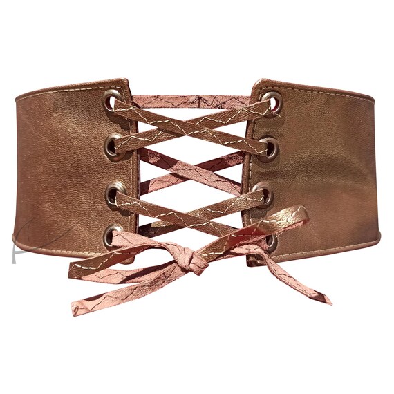 Leather Tie Belt II – Copper-gold - Etsy display picture 1