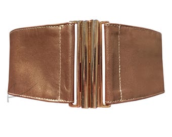 Leather Tie Belt II – Copper-gold - Etsy display picture 1