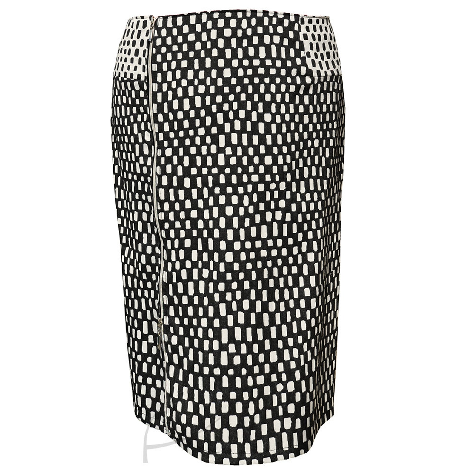 Black and White Patterned Skirt - Etsy UK