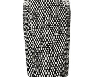 Black and white patterned skirt