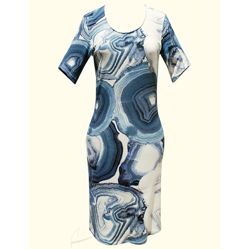 Jersey mini stone print dress image 2